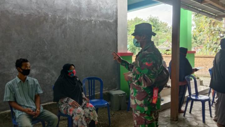 TMMD Bojonegoro, Kopda Puntiono Tak Henti Sosialisasikan Protokol Kesehatan 